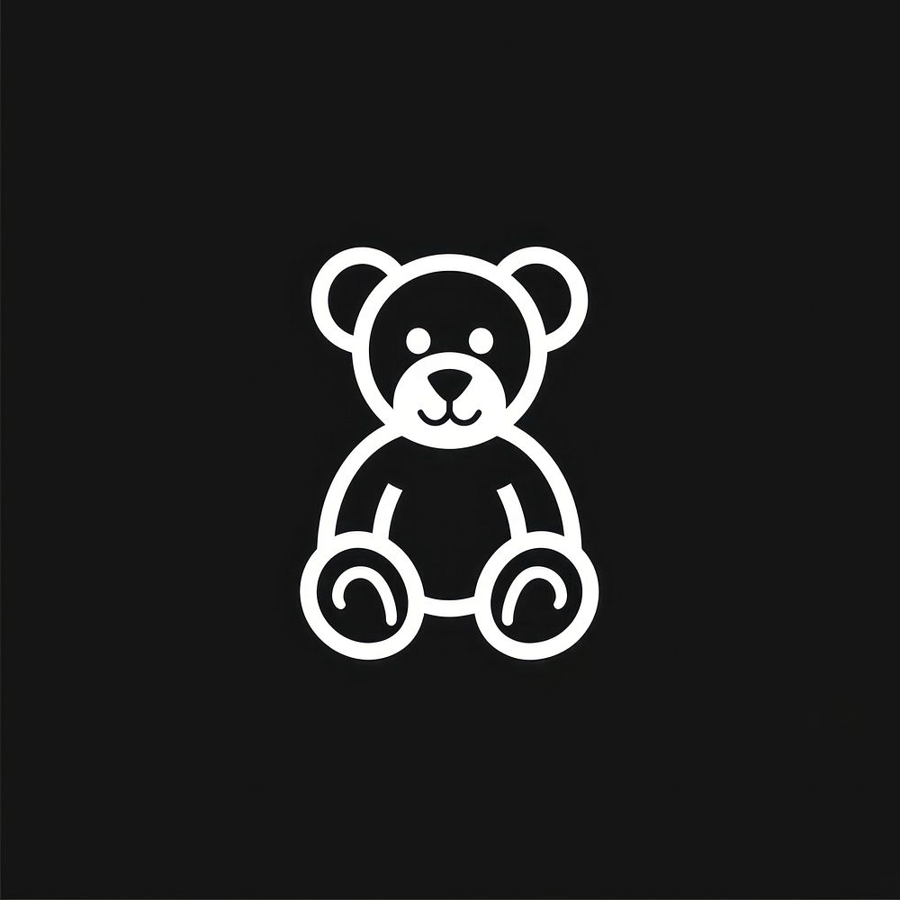 Logo of teddy bear toy representation creativity.