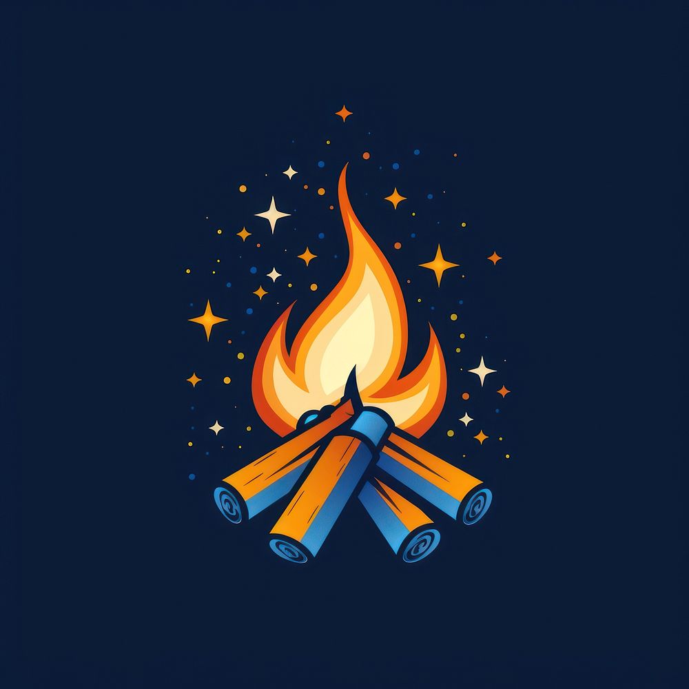 Logo of campfire illuminated creativity .