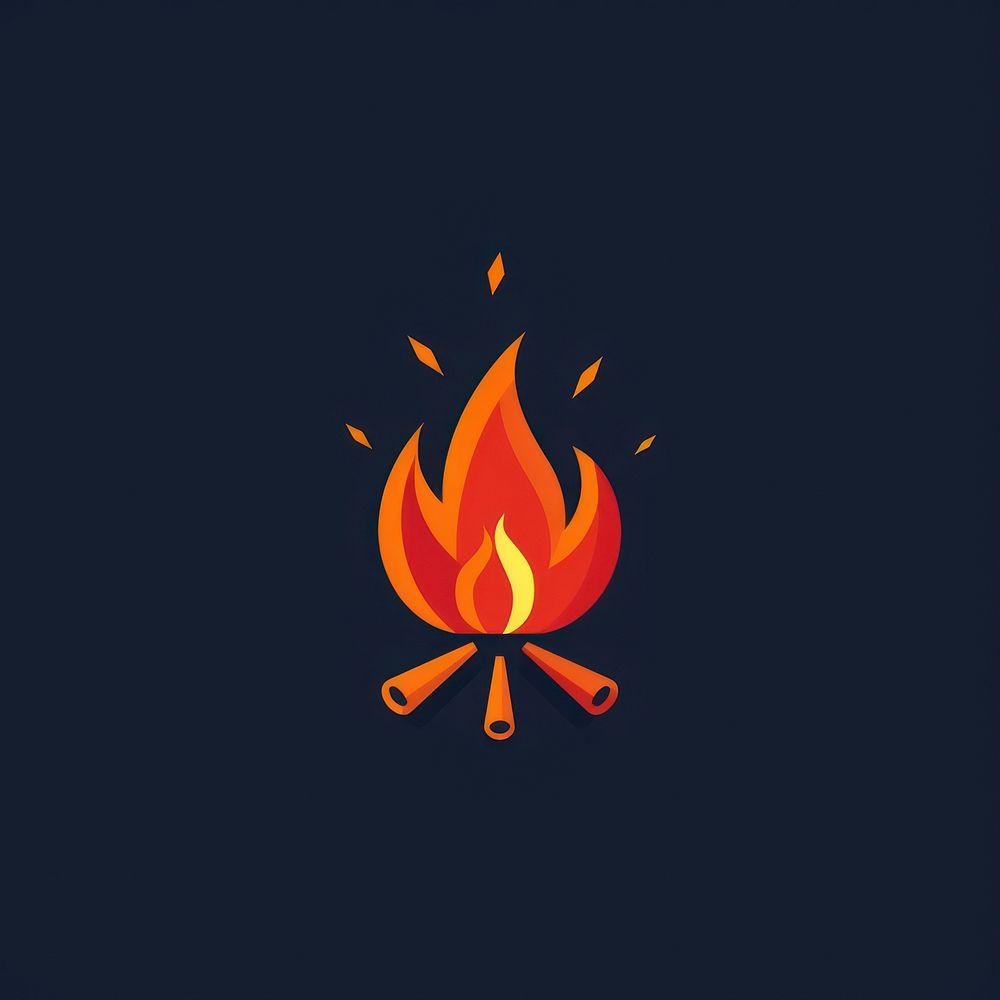 Logo of campfire night illuminated astronomy.
