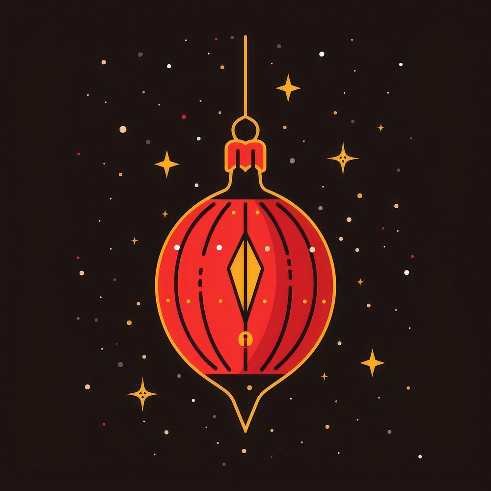 Logo of christmas ornaments lantern transportation illuminated.