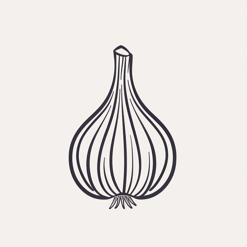 Logo of garlic drawing sketch food.