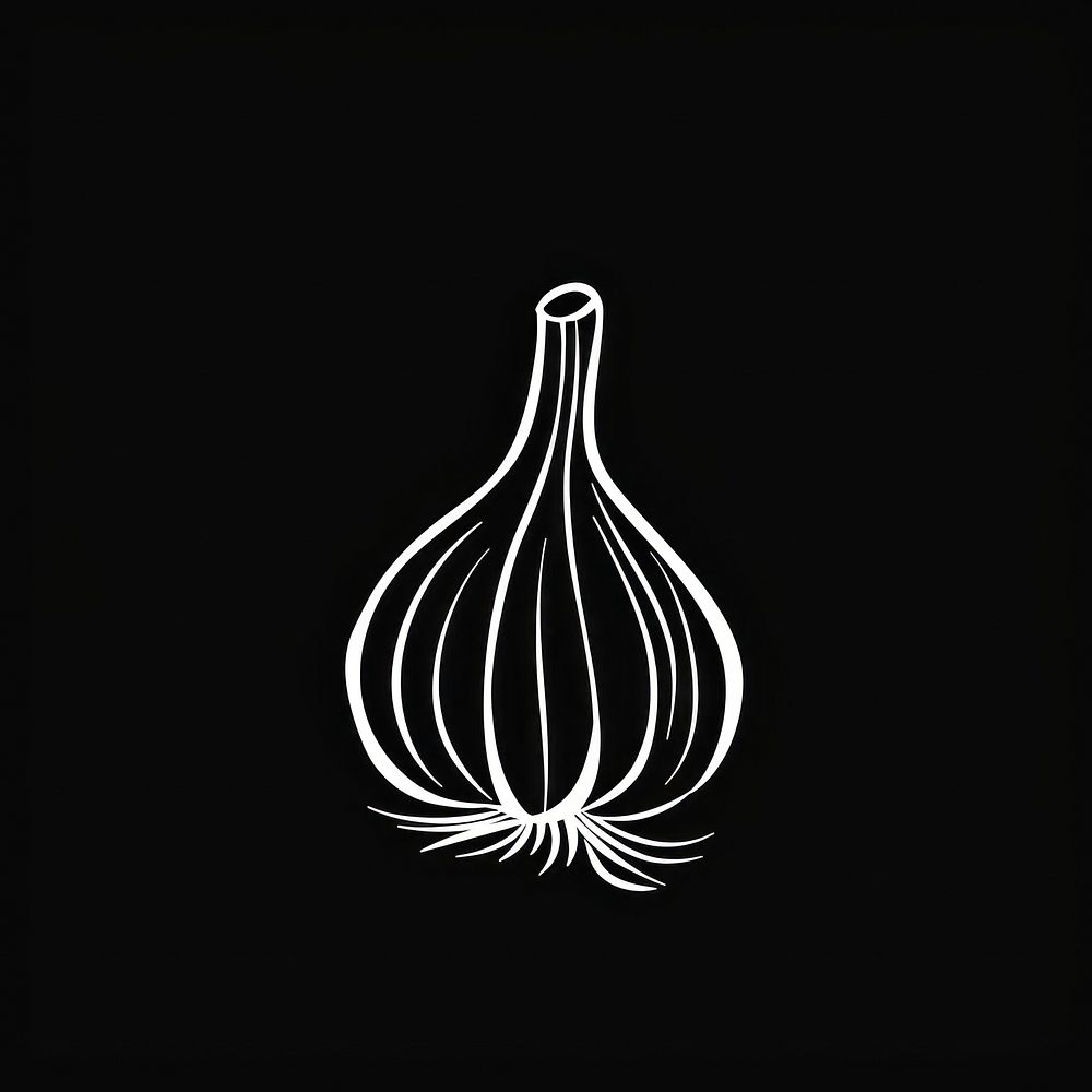 Logo of garlic monochrome ingredient chandelier.