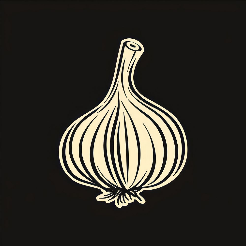 Logo of garlic food ingredient chandelier.