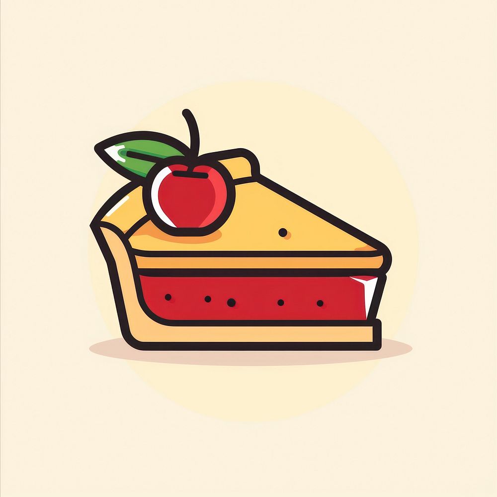 Logo of pie dessert fruit food.