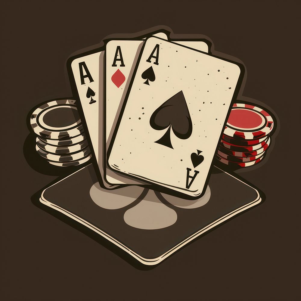 Logo of poker gambling game opportunity.