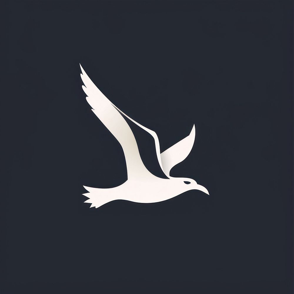 Logo of seagull animal flying bird.