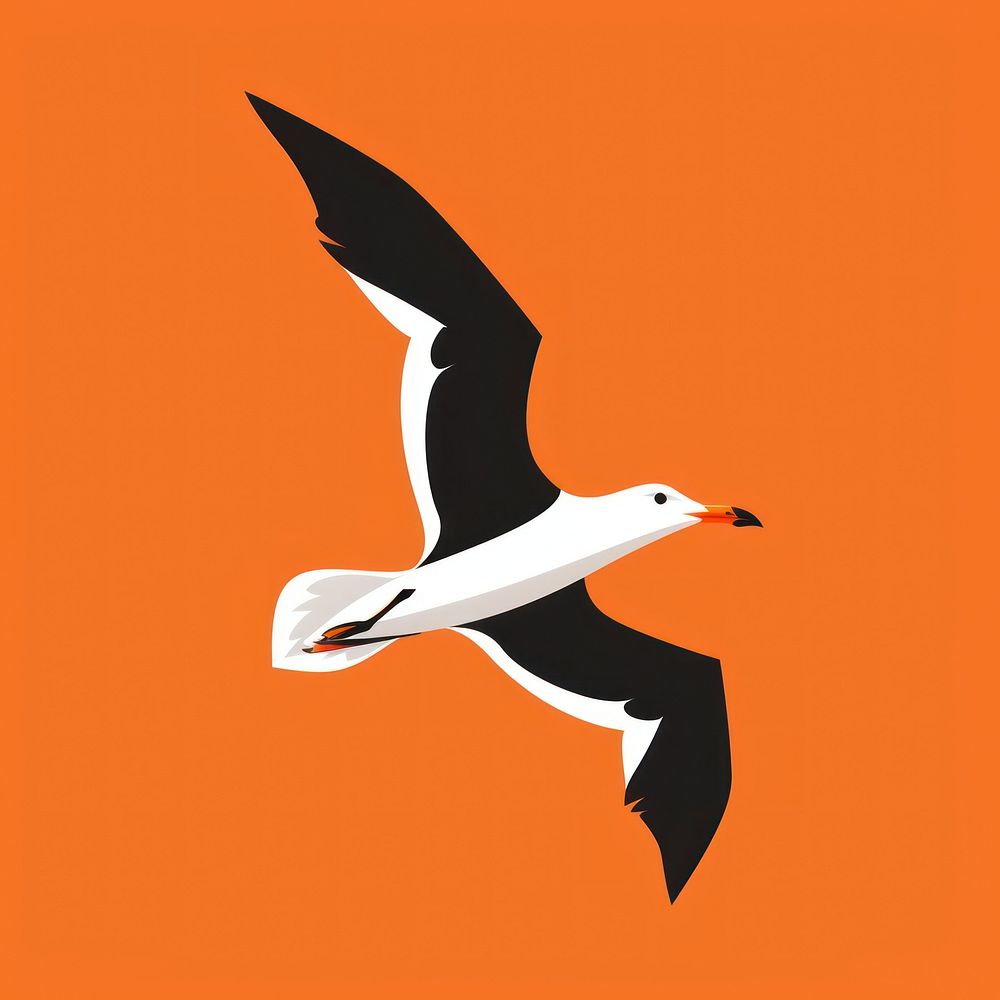 Logo of seagull animal flying bird.