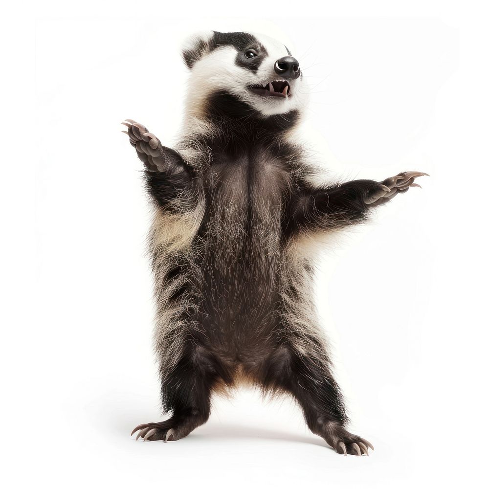 Happy smiling dancing badger wildlife | Free Photo - rawpixel