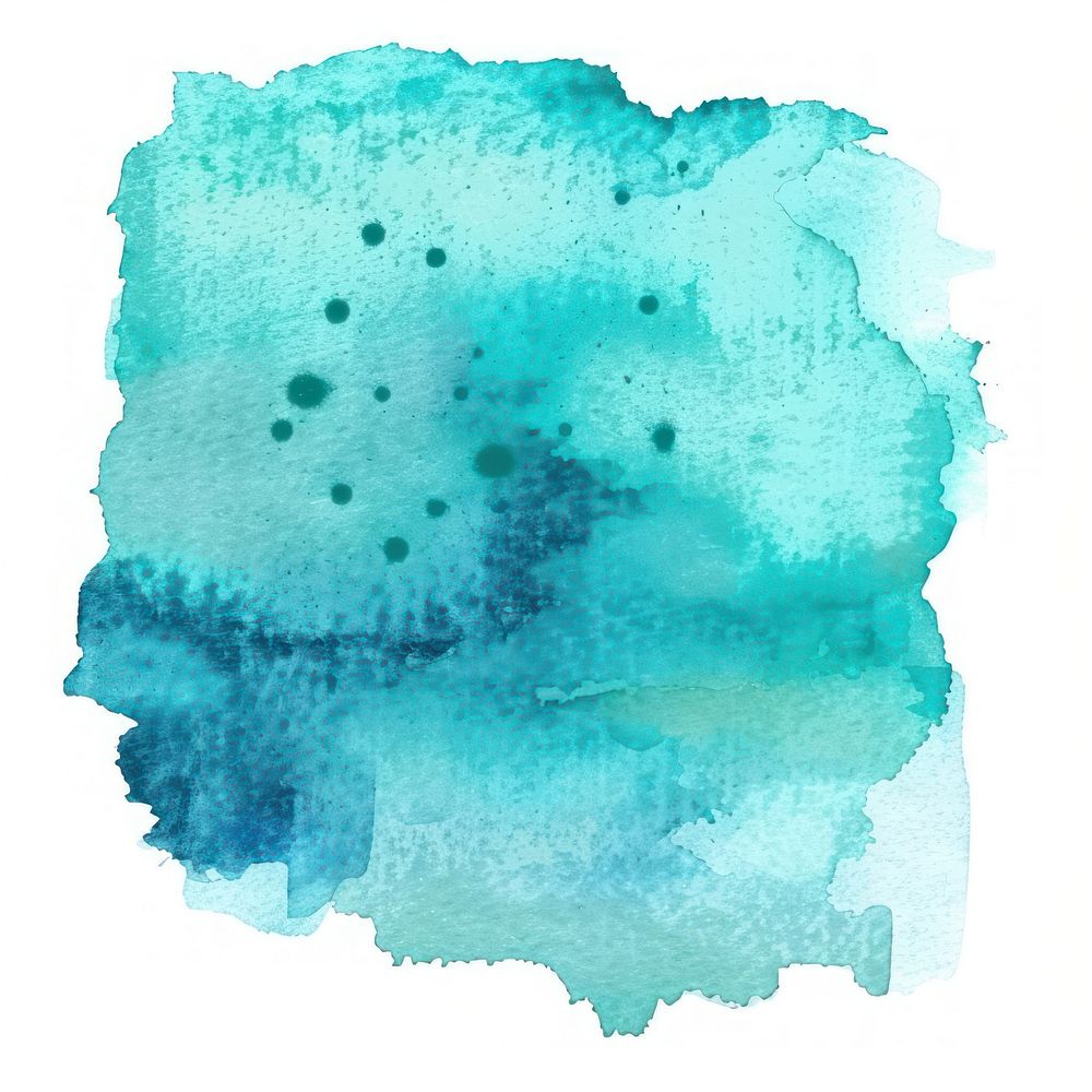 Watercolor of stain turquoise backgrounds paper.