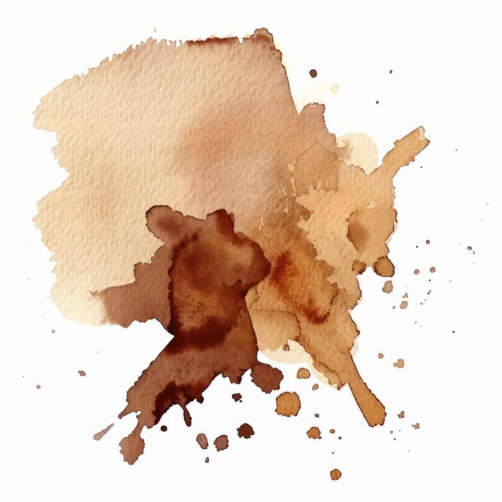 Watercolor of stain backgrounds brown splattered.
