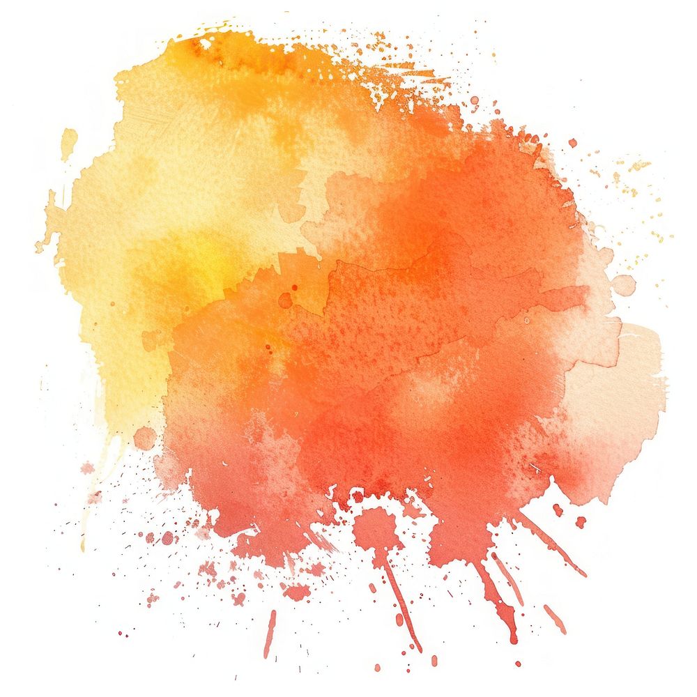Watercolor of stain backgrounds paper orange color.