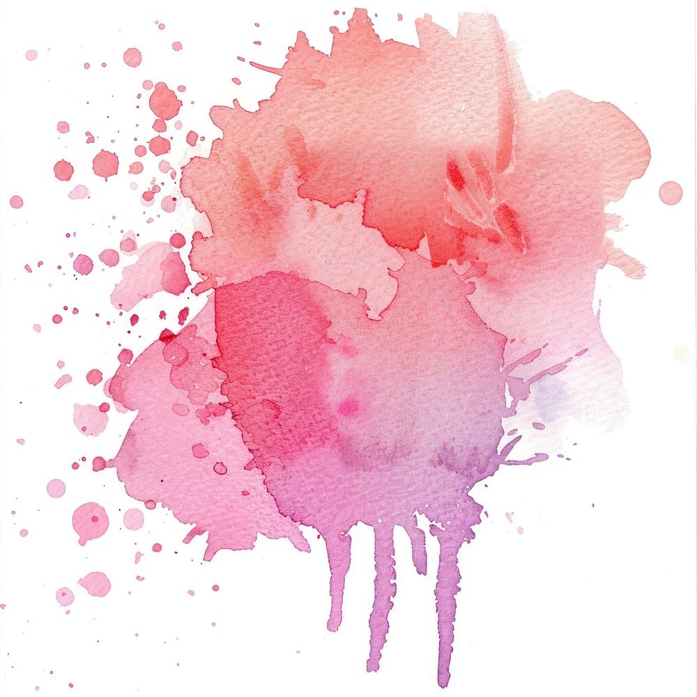 Watercolor of stain backgrounds flower petal.