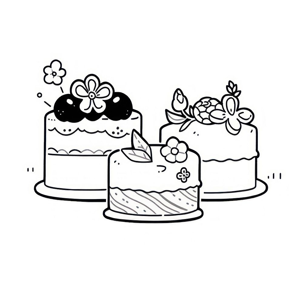 Cake party dessert doodle icing.
