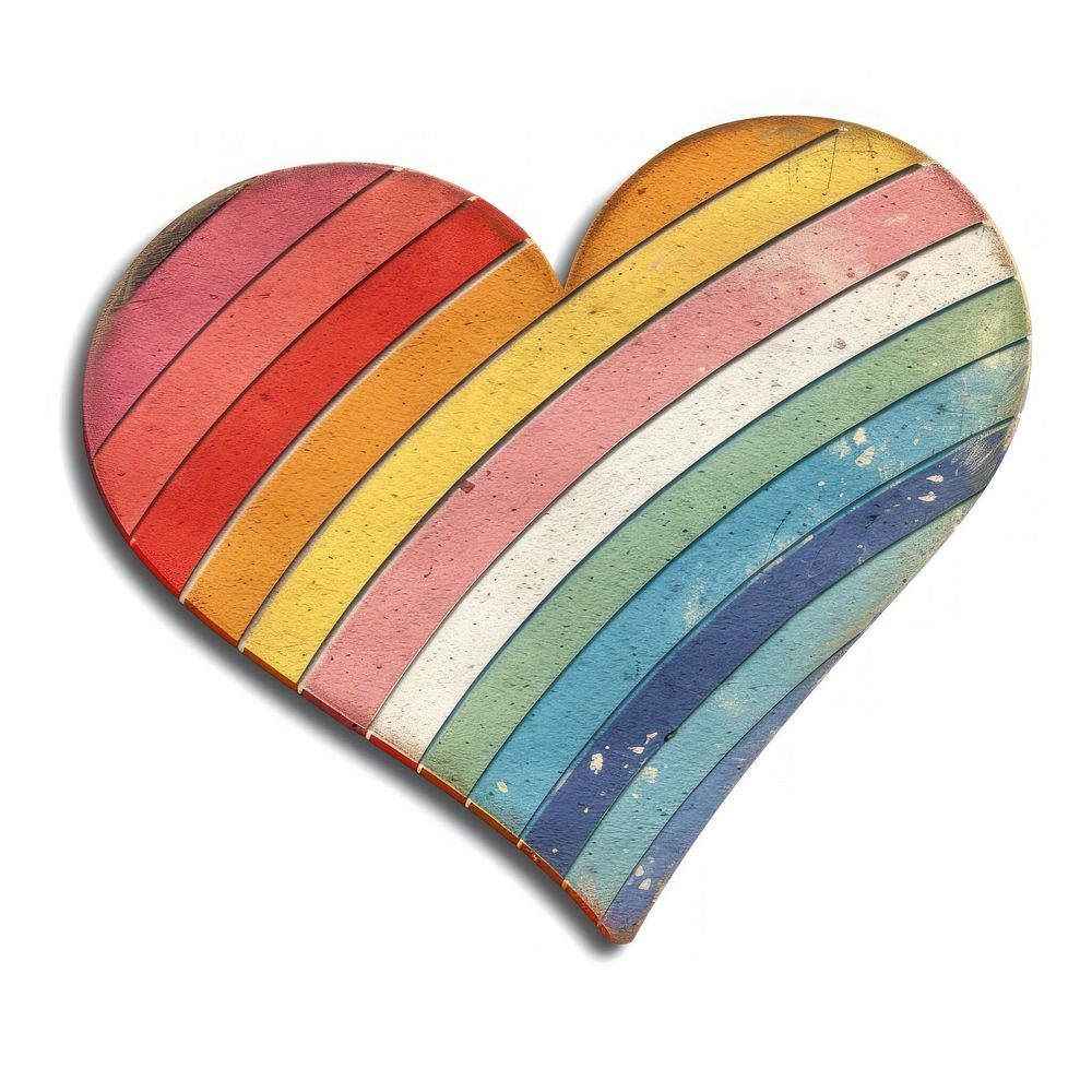 Rainbow heart shape image backgrounds pattern white background.