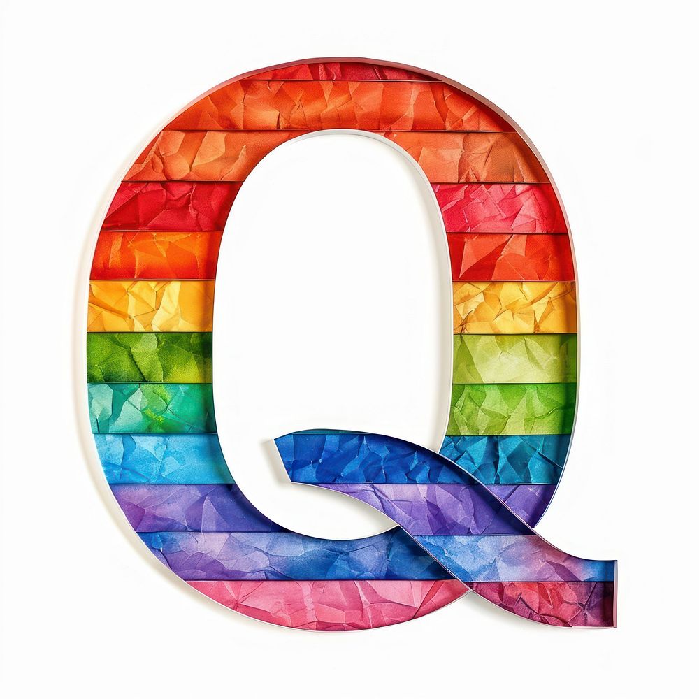 Rainbow alphabet Q pattern font | Premium Photo Illustration - rawpixel