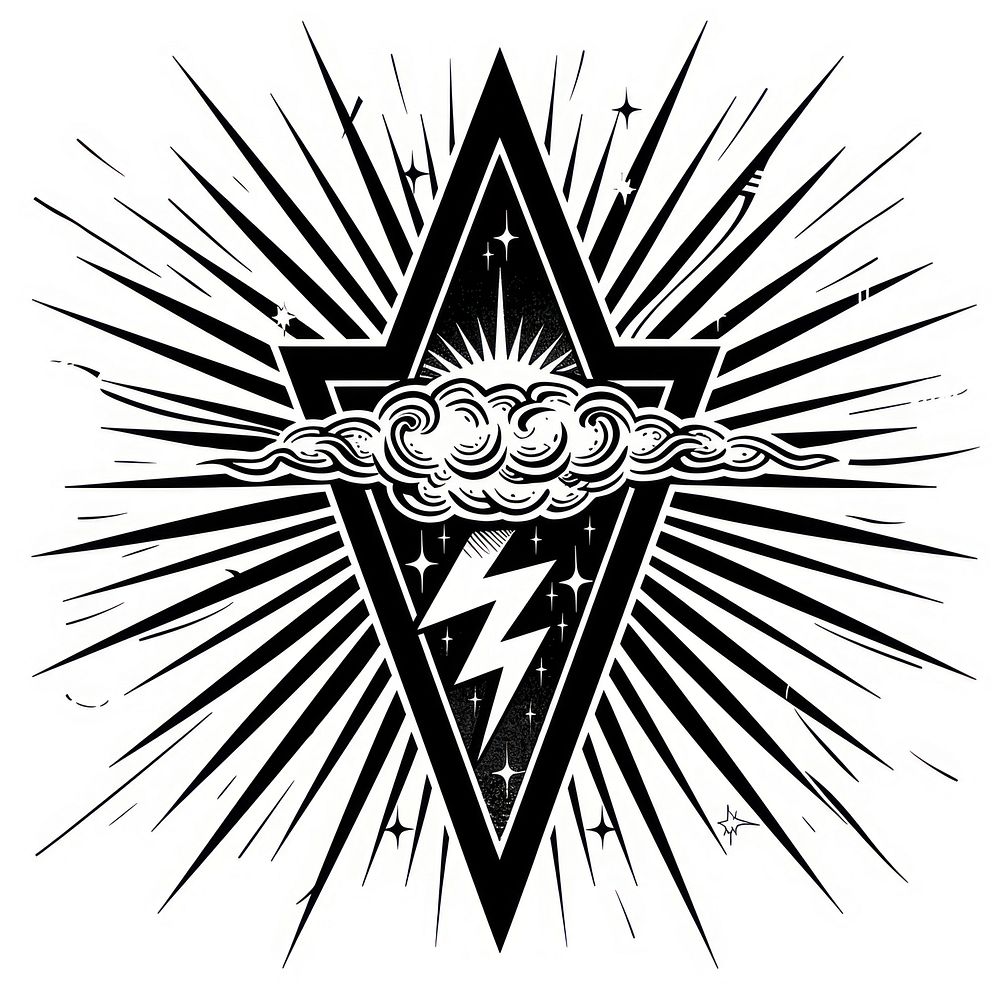 Cicar lightning drawing logo creativity.