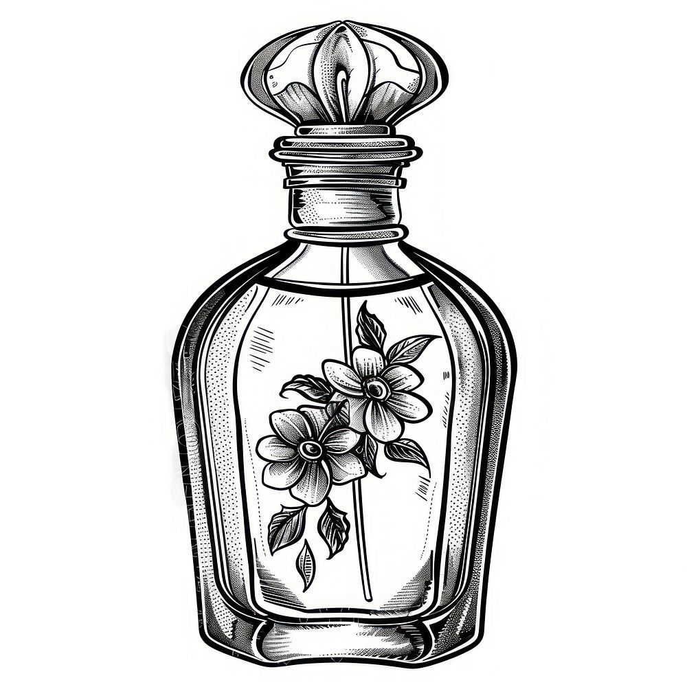 Perfume drawing bottle sketch.