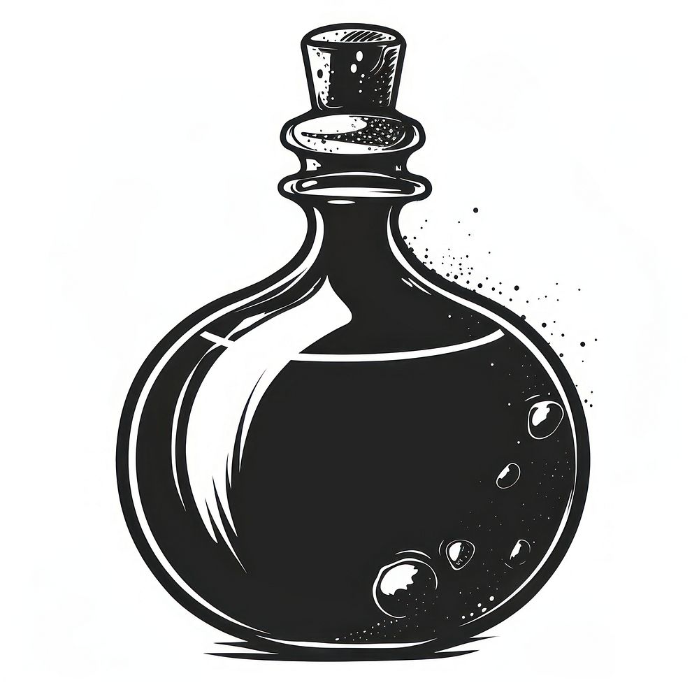 Vinegar drawing bottle black.