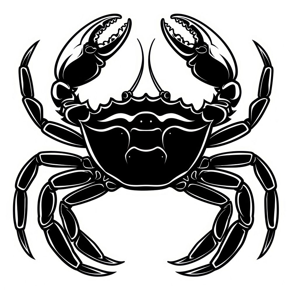 Crab seafood animal black.