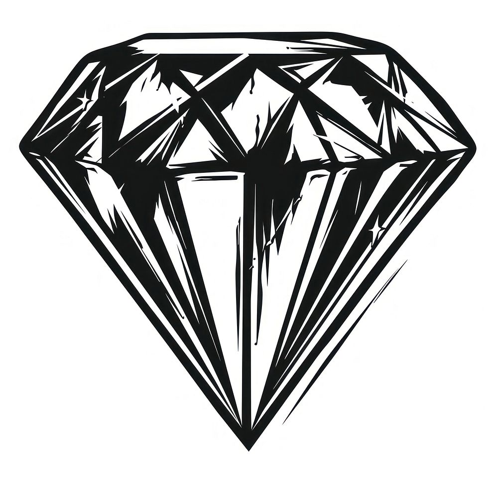 Diamond drawing jewelry white background.