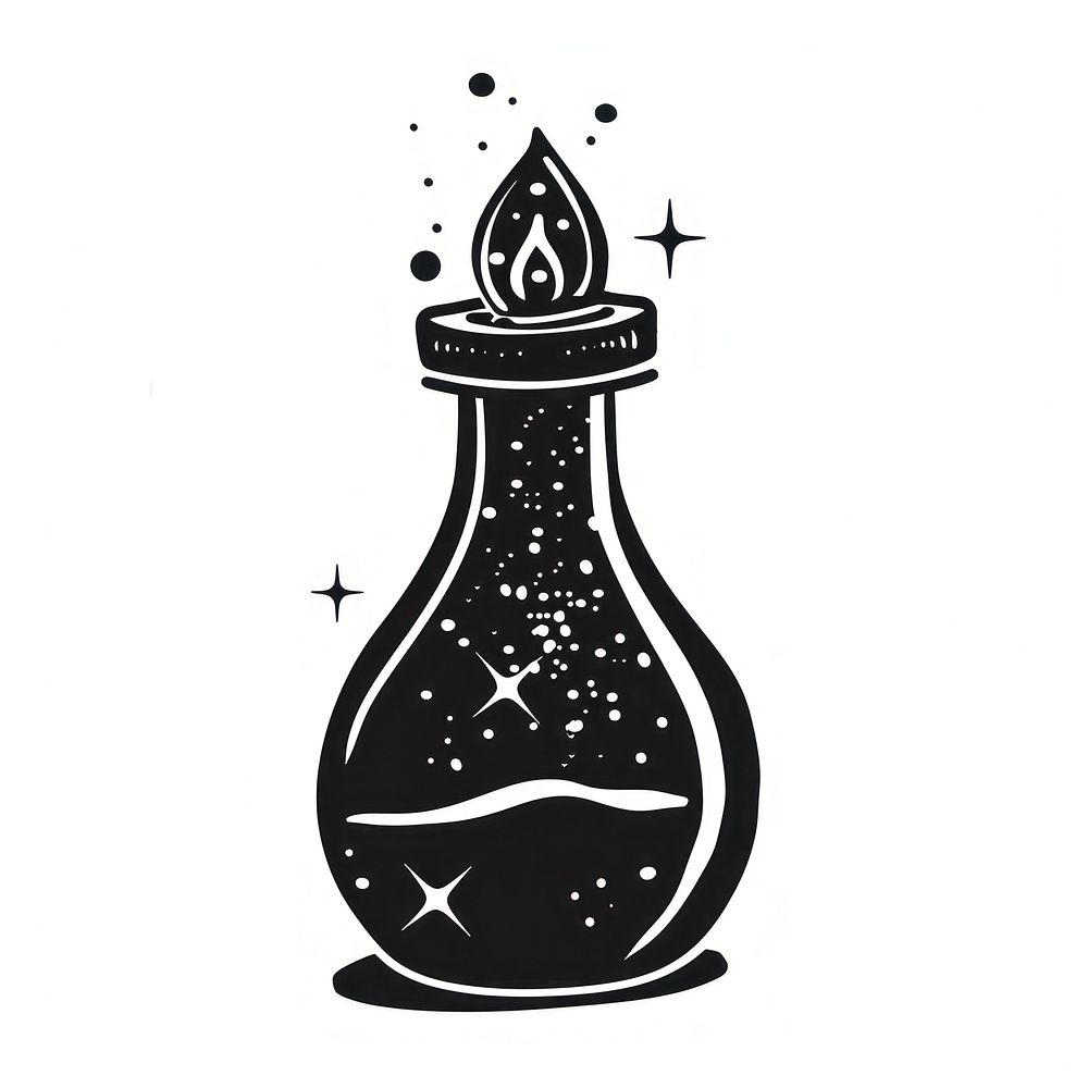 Magic potion tube drawing bottle chemistry.