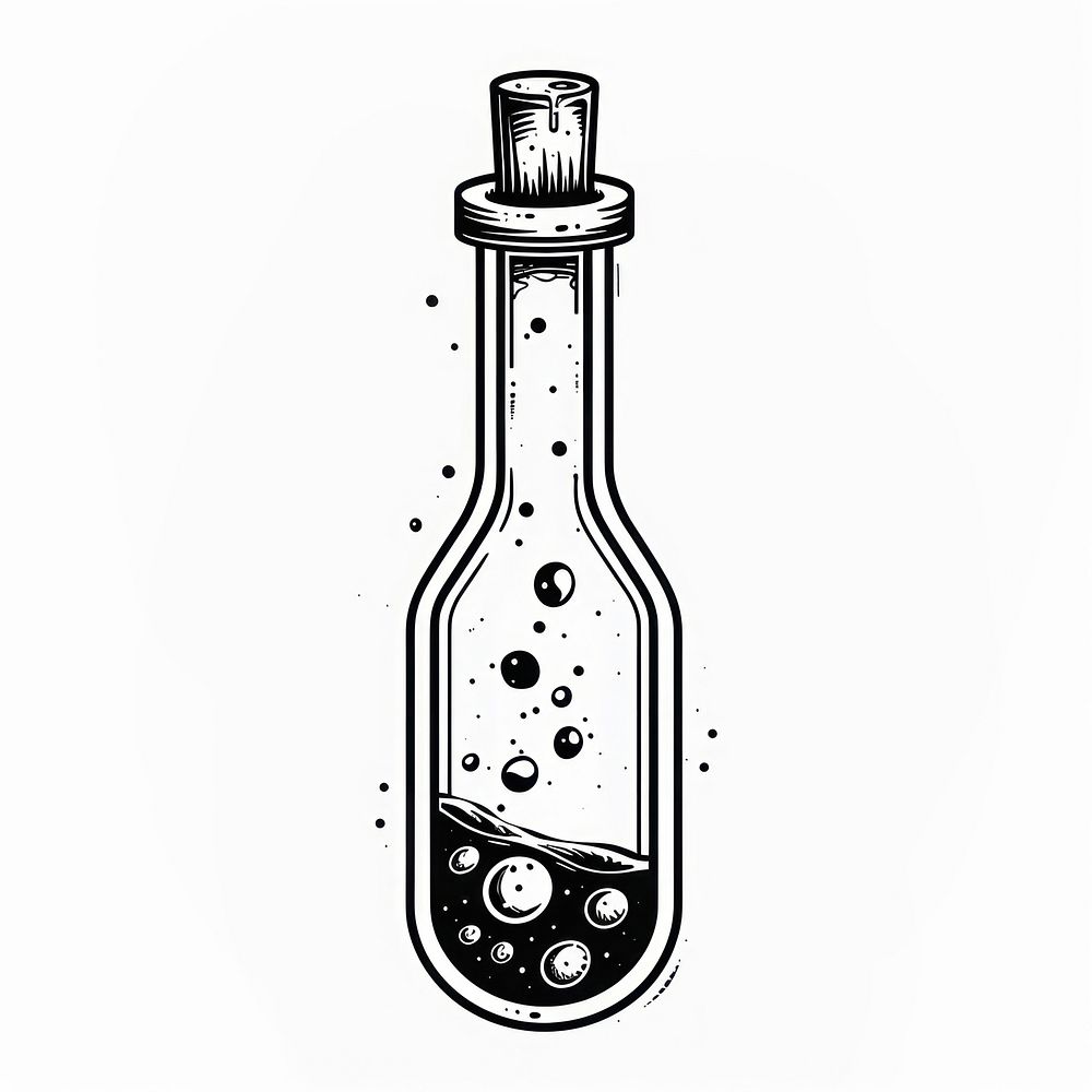 Liquid beager tube drawing bottle glass.