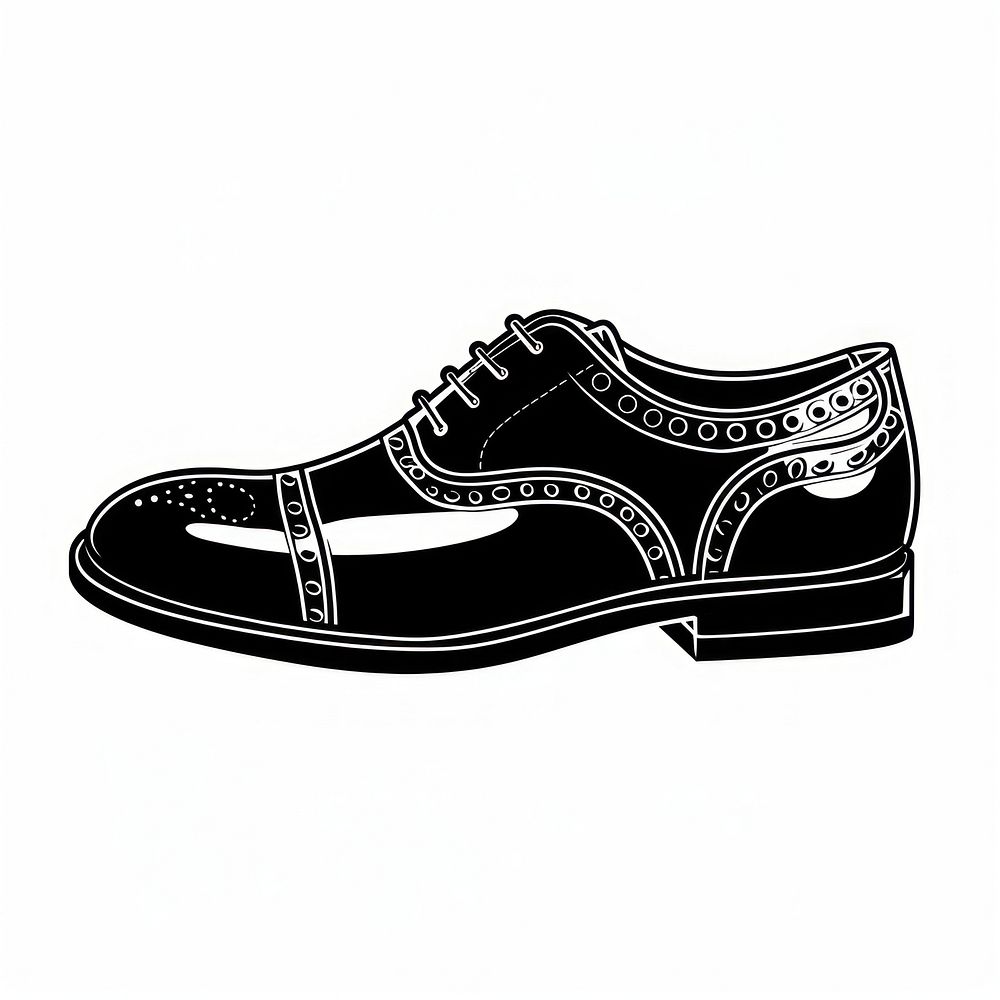 Oxford shoe footwear black white.