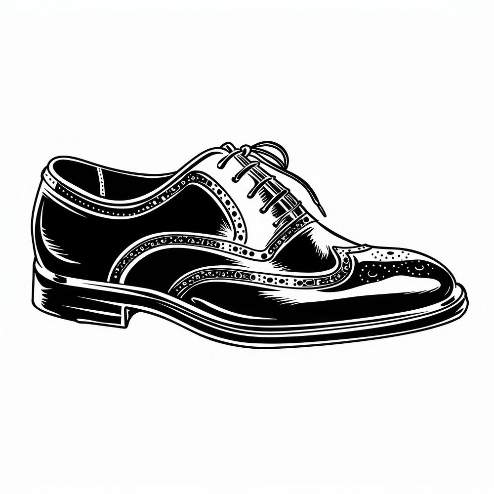 Brogue oxford shoe footwear black elegance.