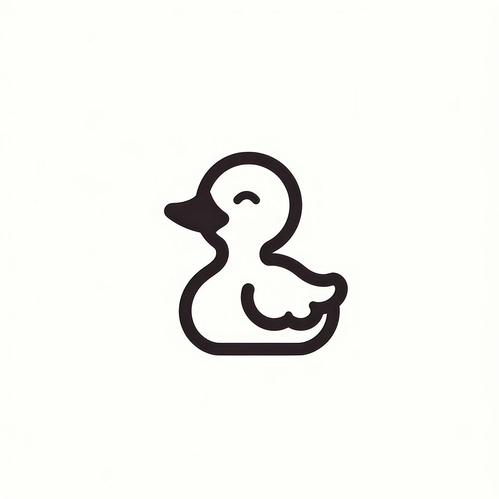 Duck symbol white line.