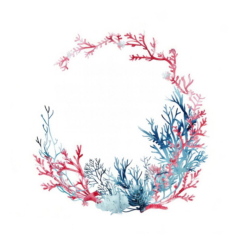 Nature wreath white background tranquility.