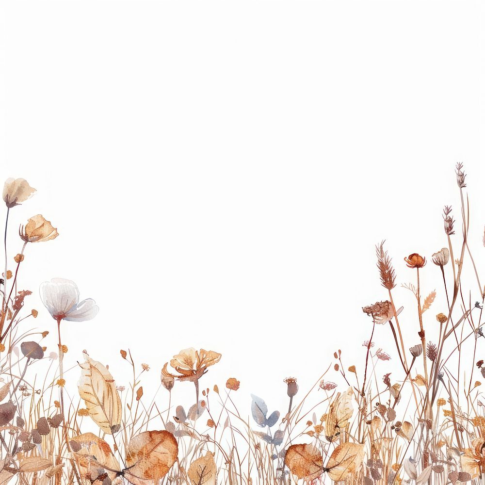 Dried flower border backgrounds outdoors nature.