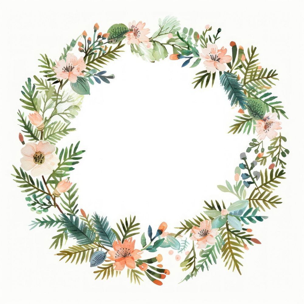 Pattern wreath circle flower.