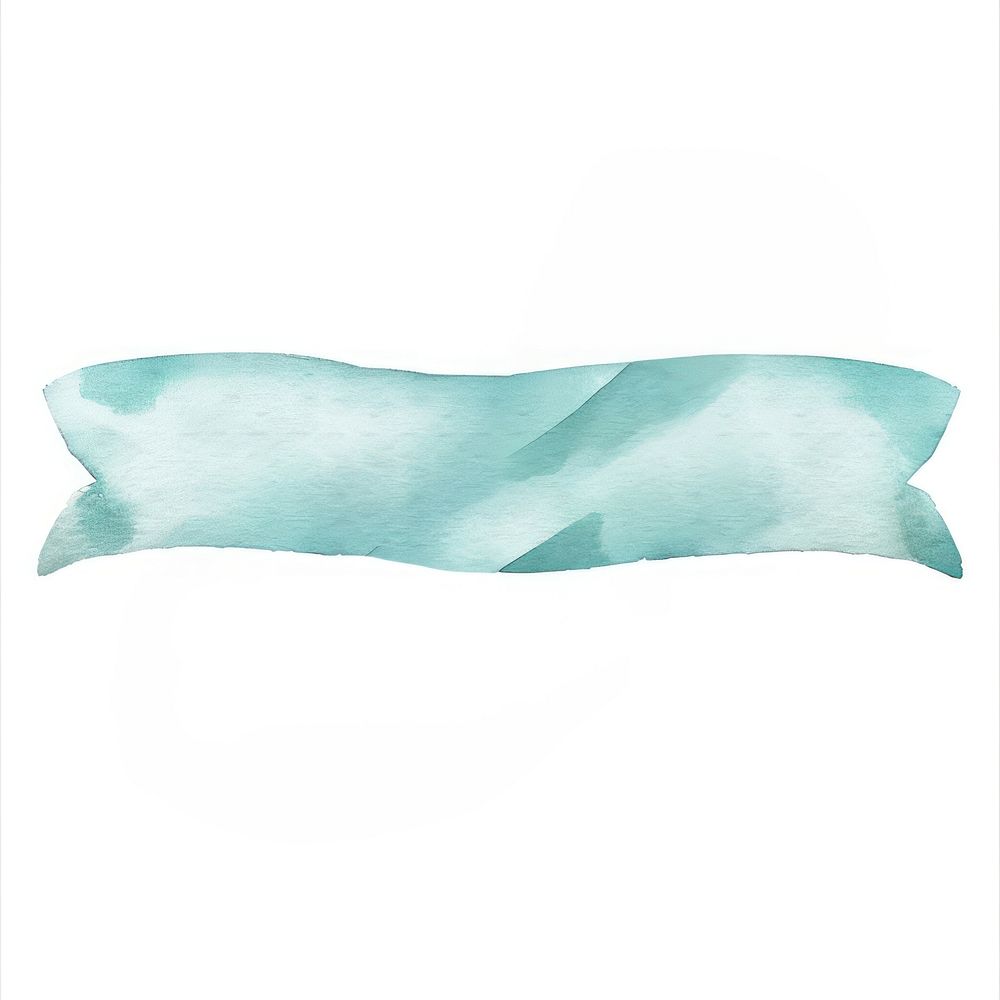 Ribbon mild turquoise individual border white background rectangle textured.
