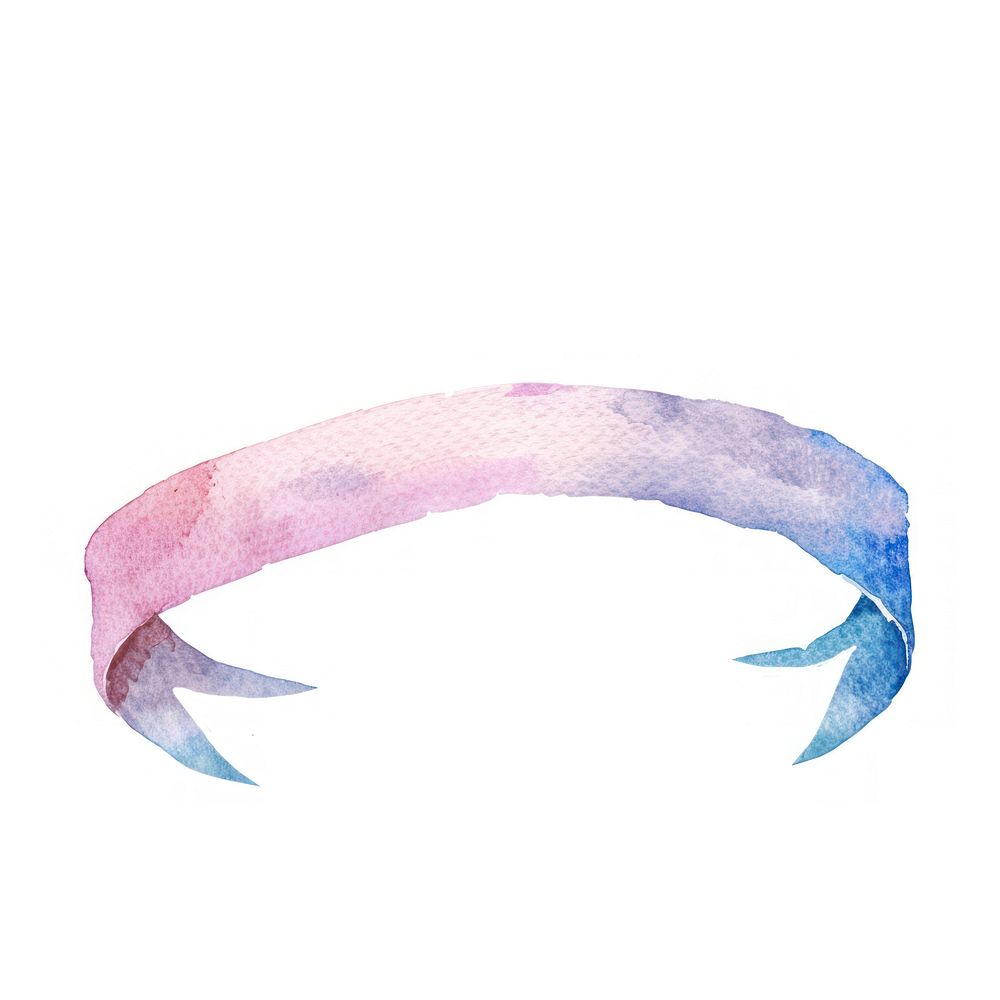Illustration of a little minimal *ribbon border* in watercolor style, center space for text, isolate, minimal and clean…