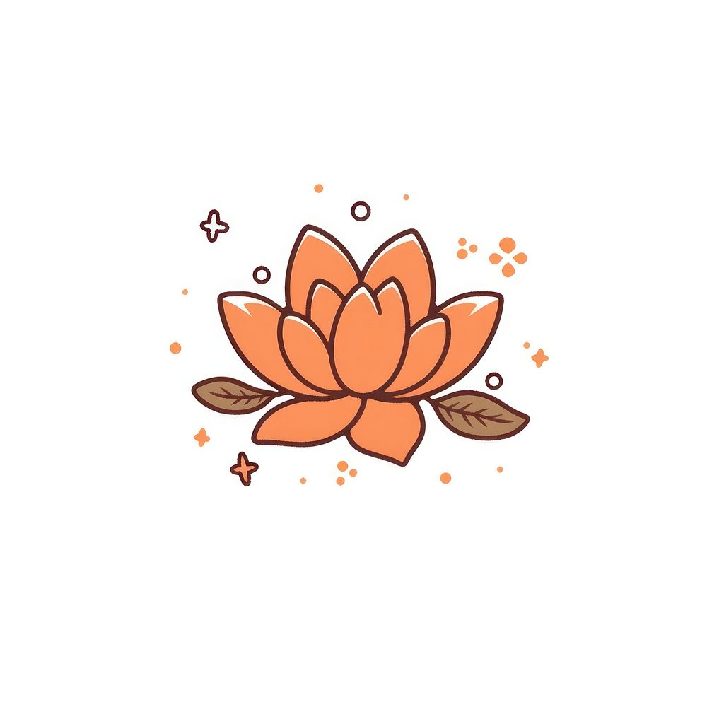 Orange lotus flower petal creativity.