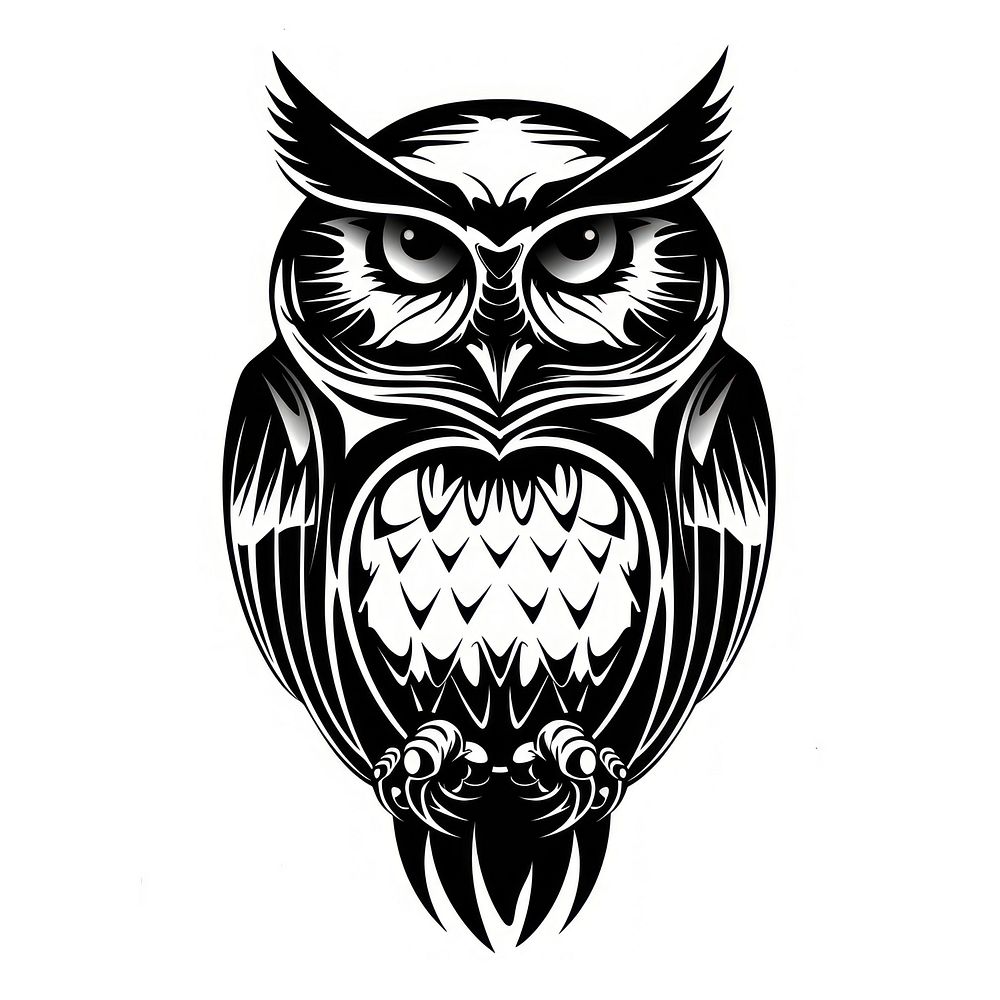 Owl black white background creativity.
