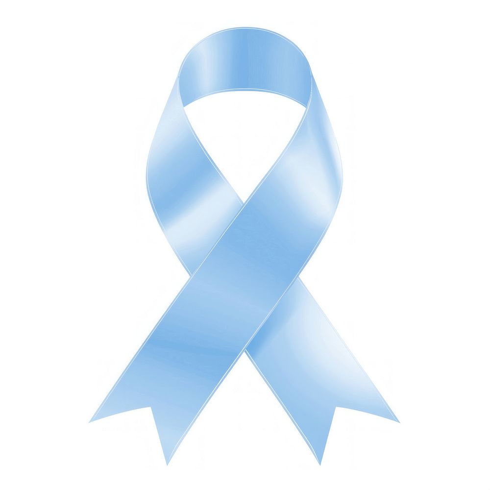Light blue gradient Ribbon cancer letterbox accessory mailbox.
