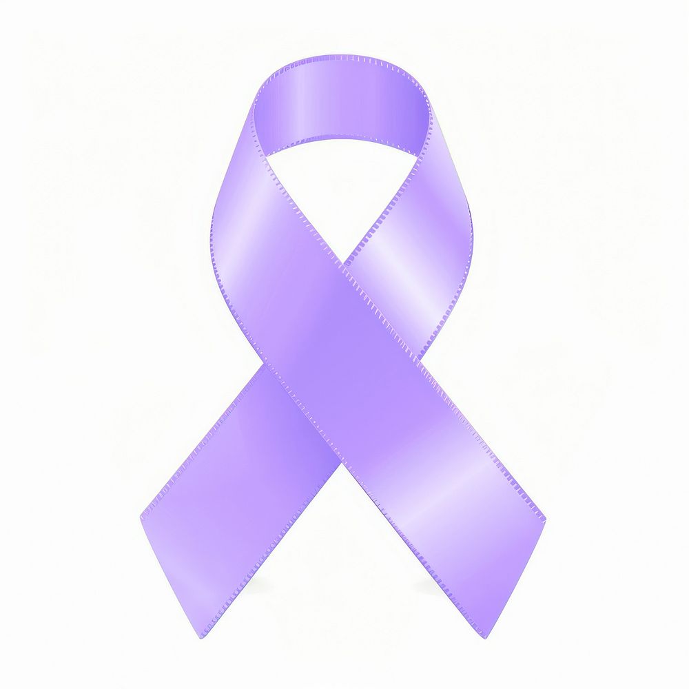 Purple gradient Ribbon cancer symbol accessories accessory.