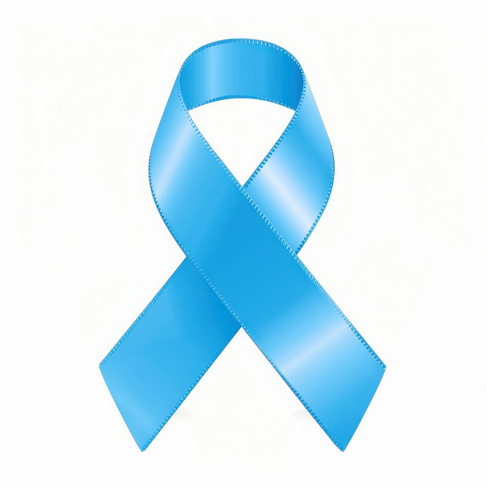 Light blue gradient Ribbon cancer letterbox mailbox symbol.