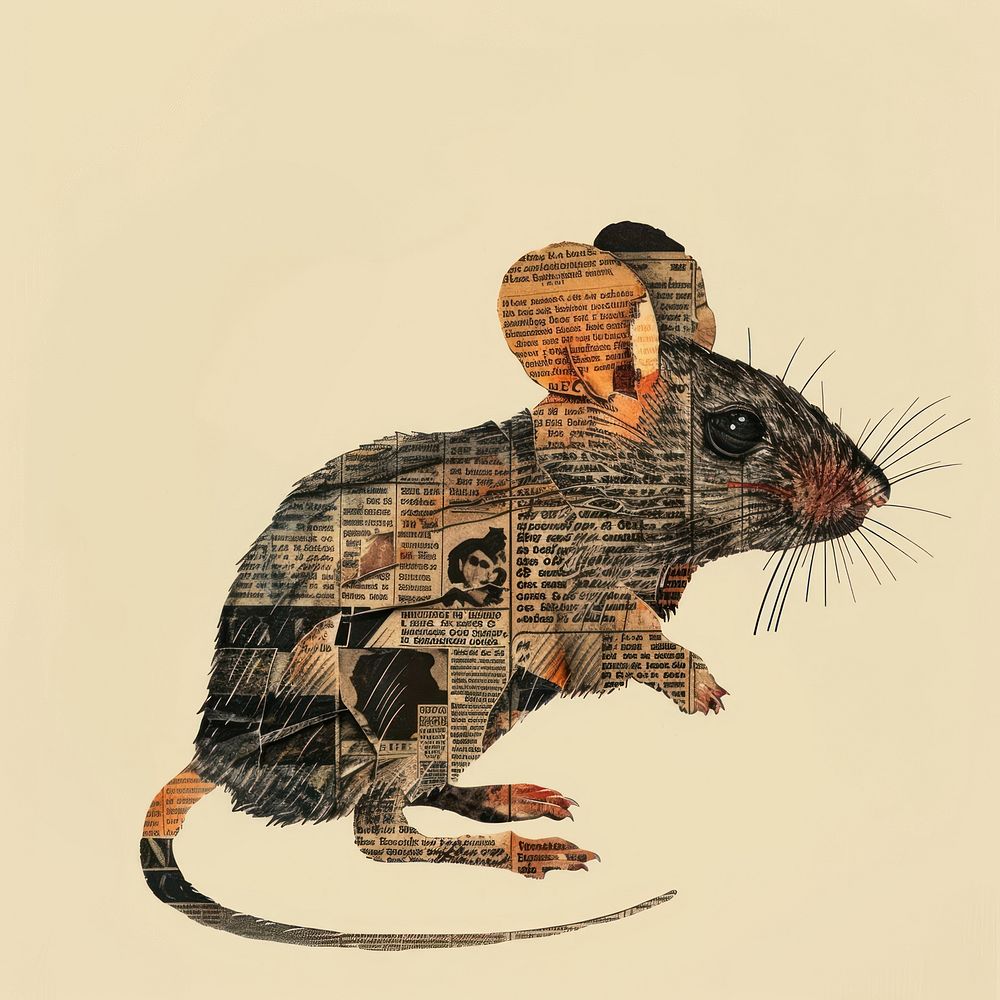 Ephemera paper mouse animal mammal rodent.