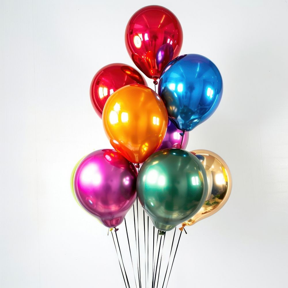 Colorful balloons arrangement celebration anniversary.