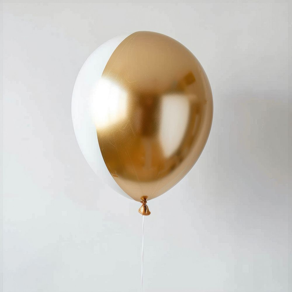 White and golden balloon celebration decoration helium.