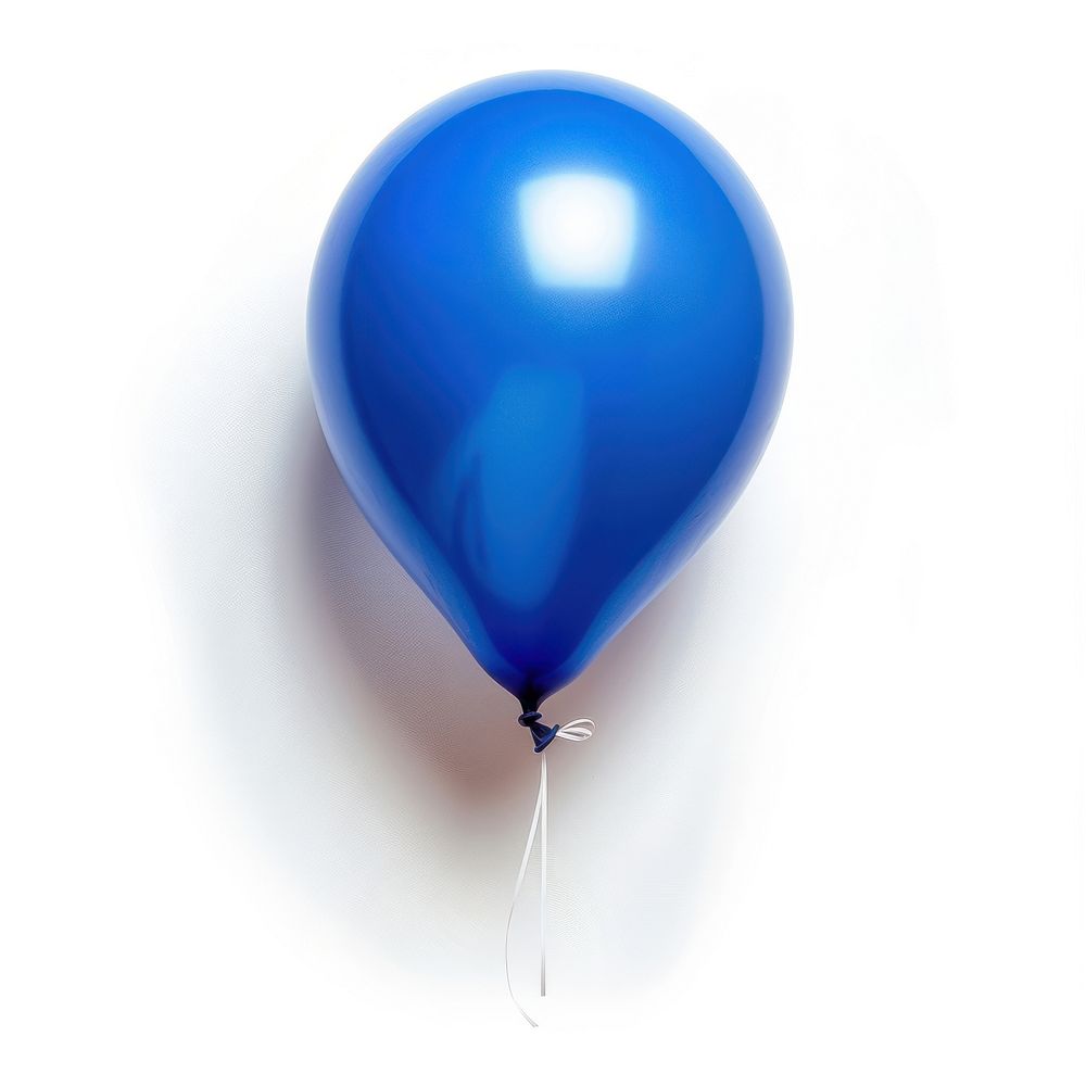 Blue and white balloon white background celebration anniversary.