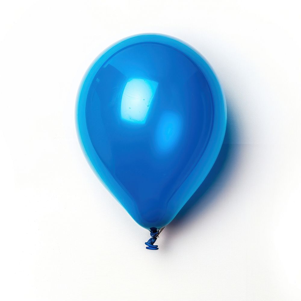 Blue balloon white background celebration anniversary.
