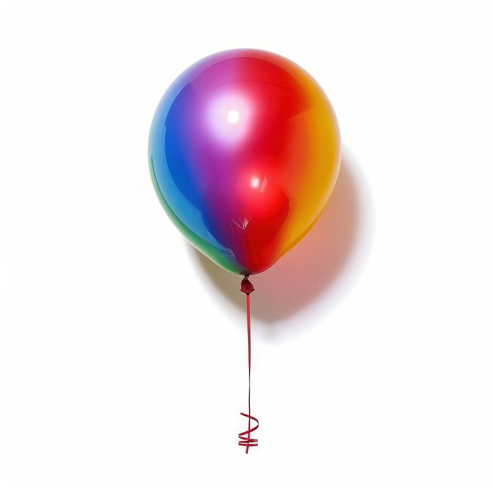 Colorful balloon white background anniversary celebration.
