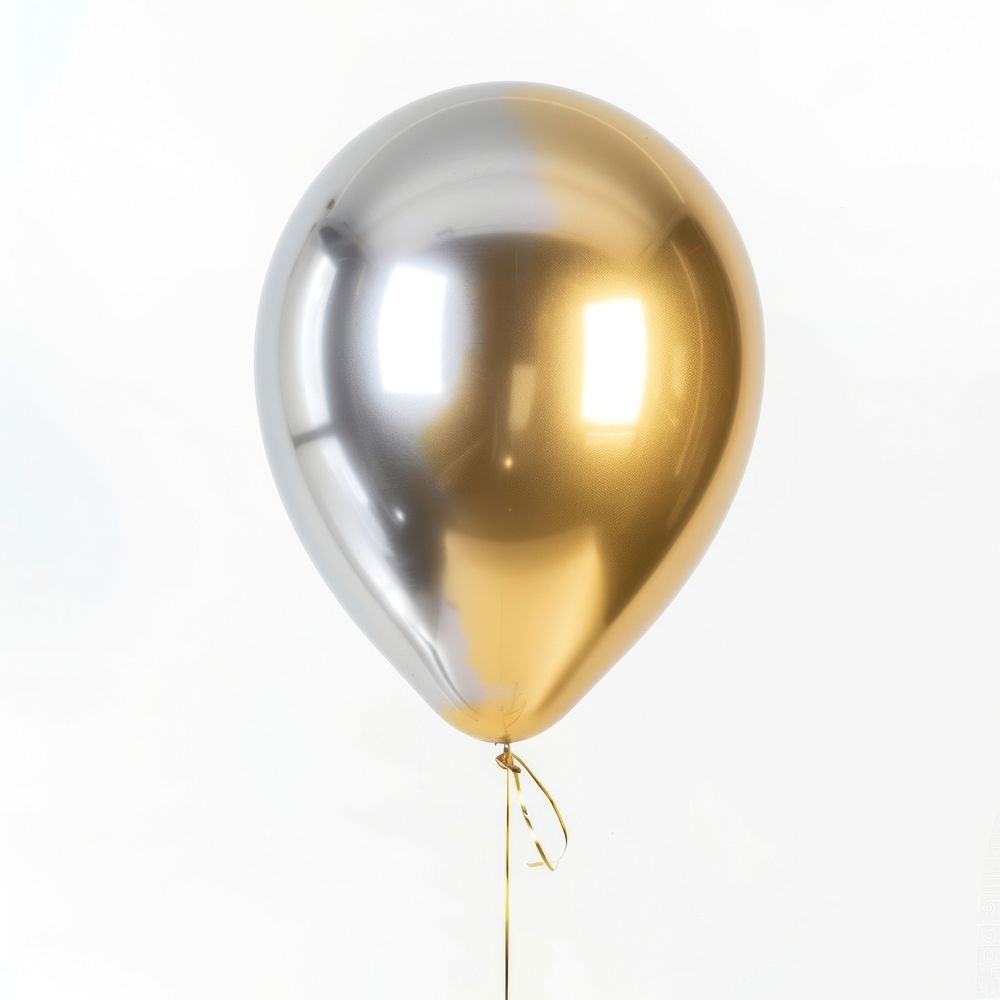 Golden and sliver balloon celebration anniversary decoration.
