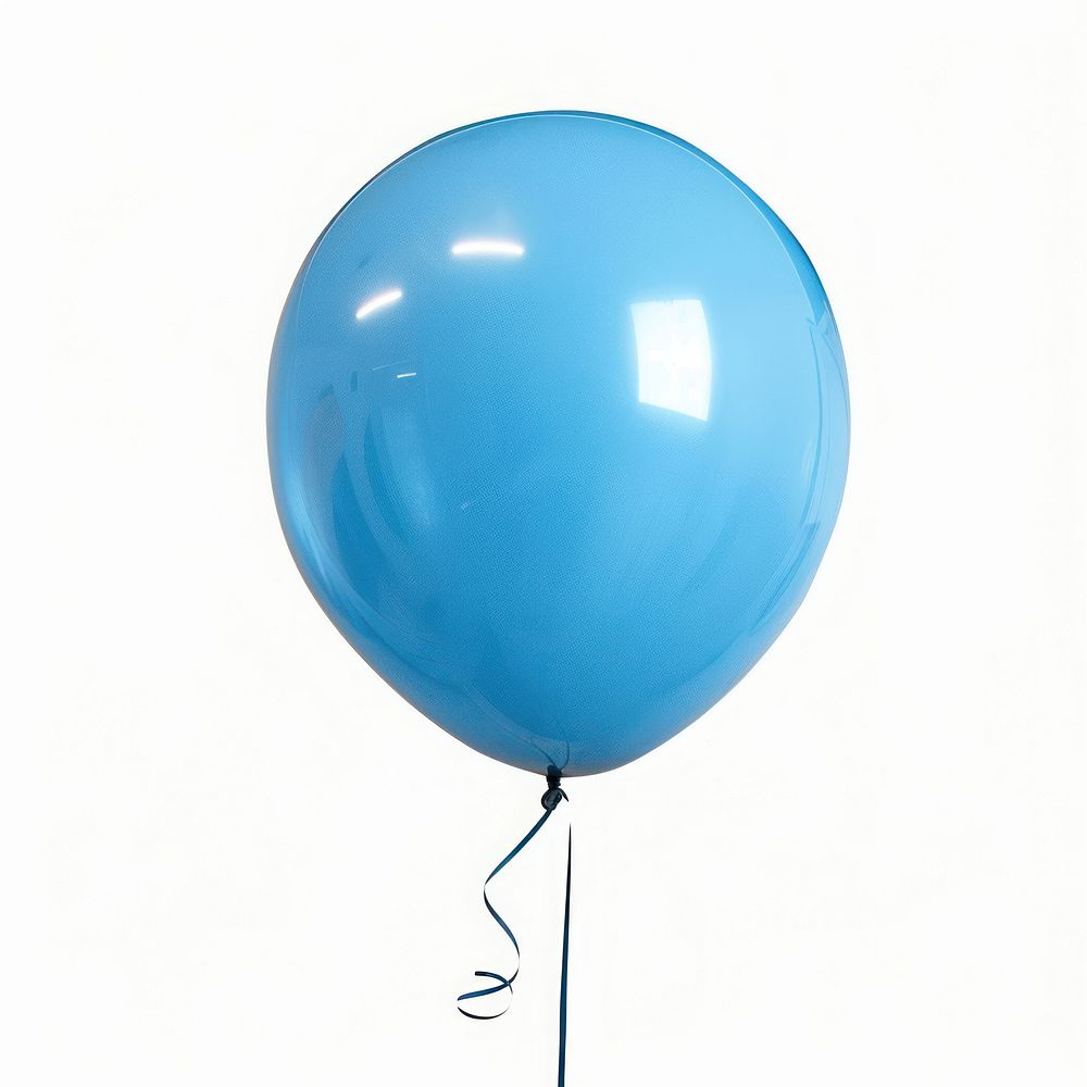 Light blue balloon white background anniversary celebration.