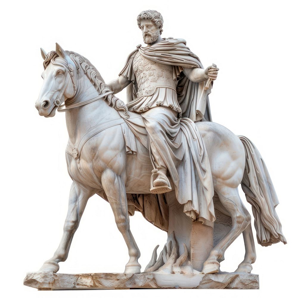 Greek statue holding riding a horse sculpture mammal animal.