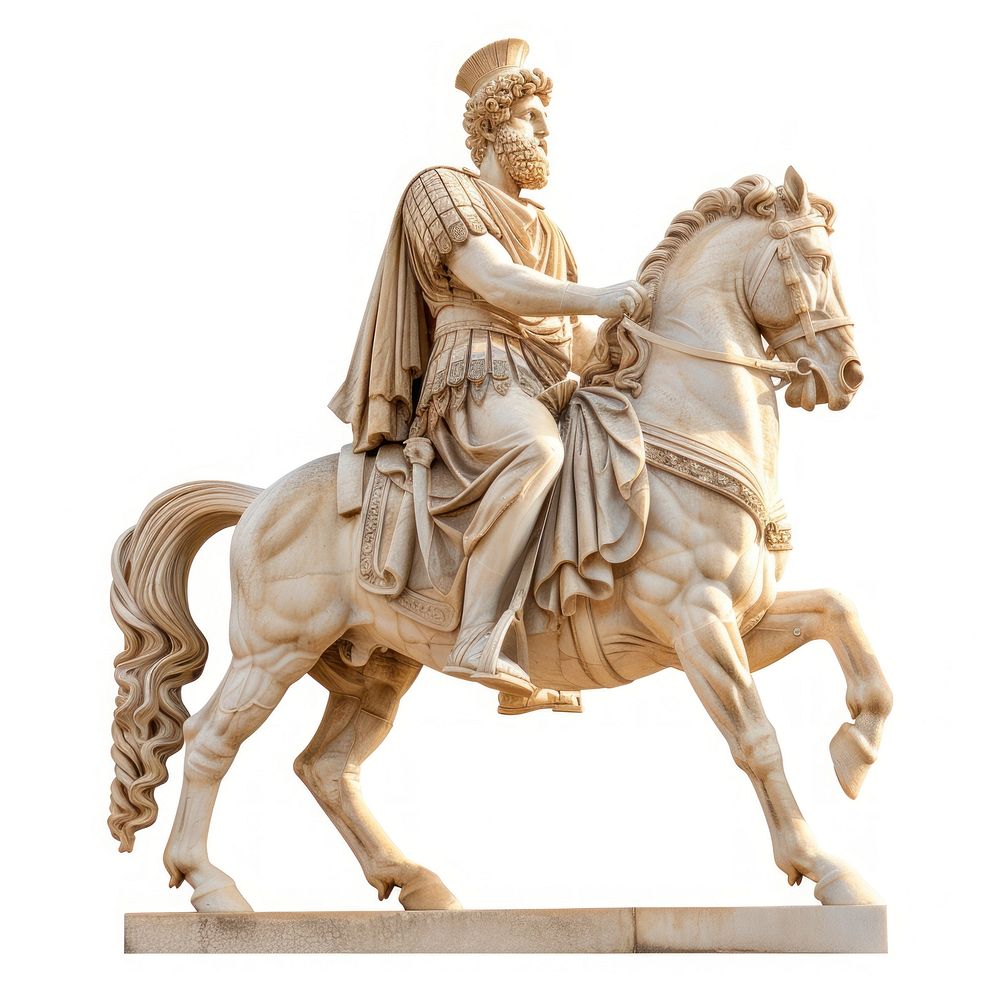 Greek statue holding riding a horse sculpture mammal animal.
