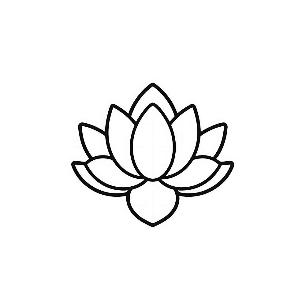 Pureple lotus flower line creativity.